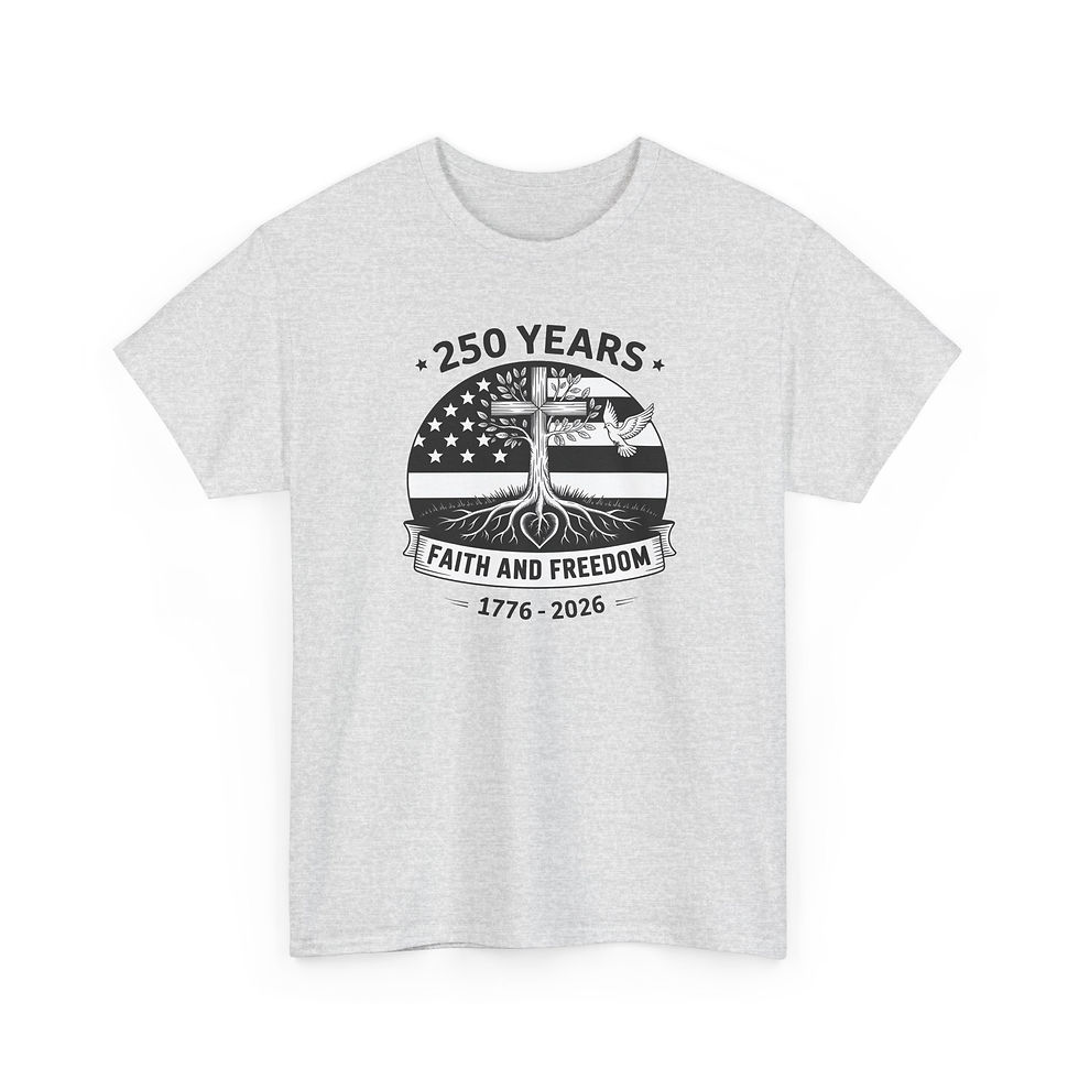 Thumbnail: 250 Years: Faith & Freedom Patriotic T-Shirt (1776–2026)