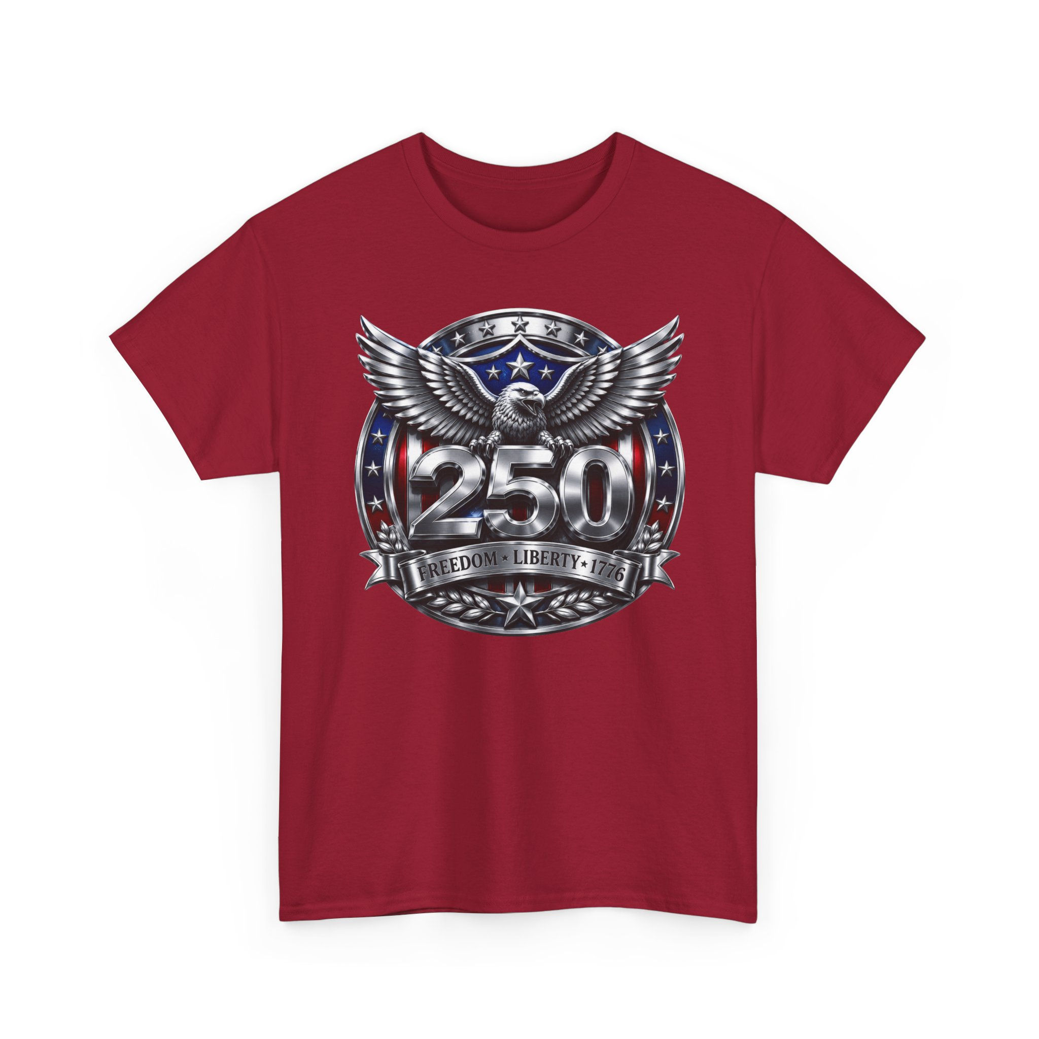 250 Freedom Liberty Tee — Patriotic American Flag Winged Emblem T-Shirt