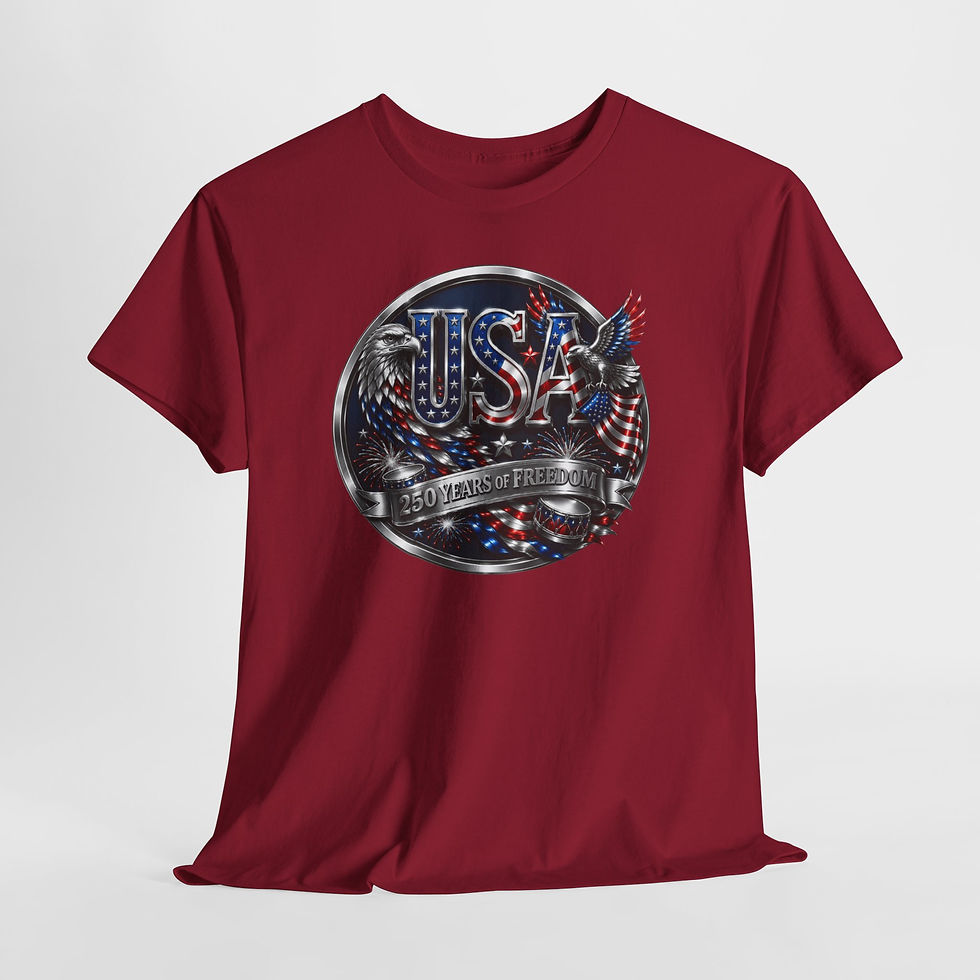 Thumbnail: USA Flag Graphic T-Shirt — "Land of the Free" Patriotic Tee