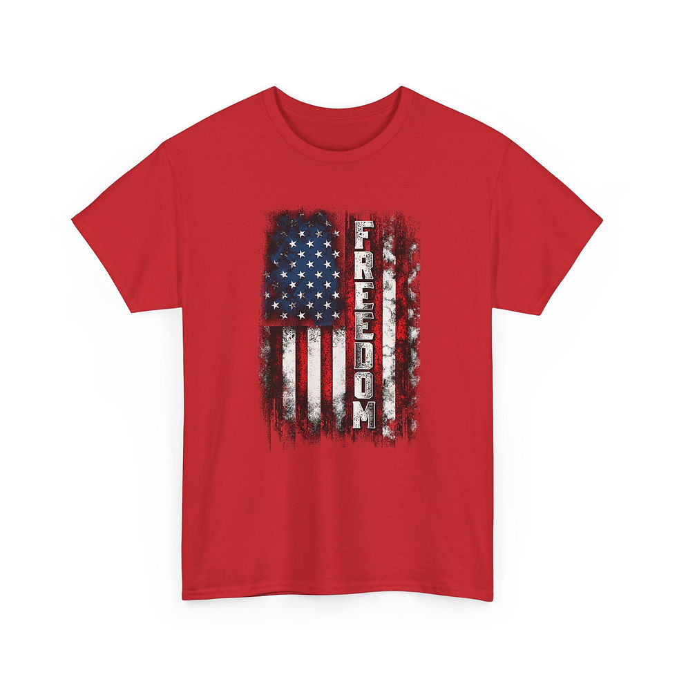 Thumbnail: Freedom American Flag T-Shirt — Distressed Patriotic Tee