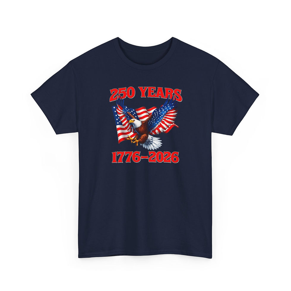 Thumbnail: 250 Years 1776–2026 Eagle-American Flag Patriotic Tee for Independence Day
