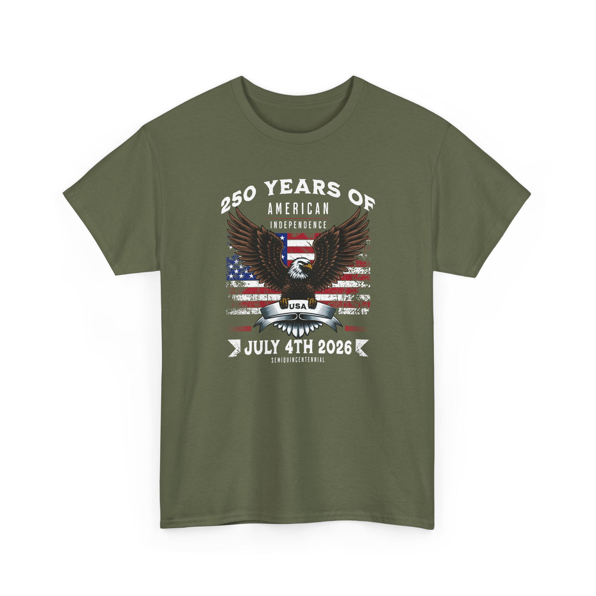 July 4th 250 Years Eagle T-Shirt — American Independence 2026