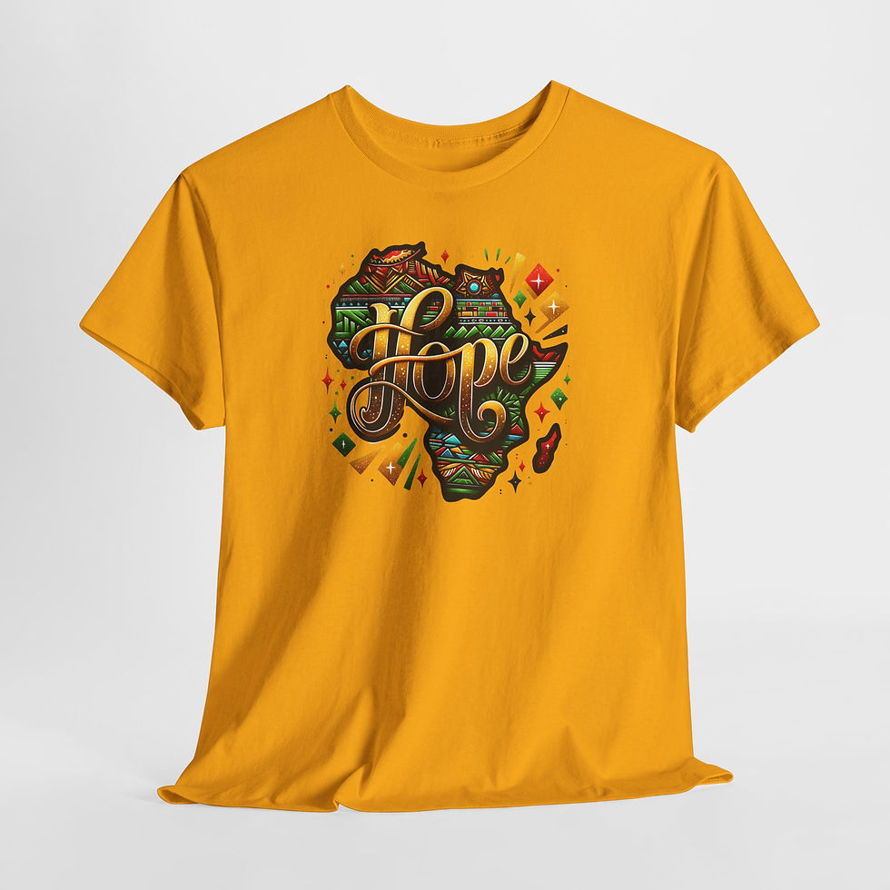 Thumbnail: Hope Africa T‑Shirt — Colorful Africa Map Graphic Tee