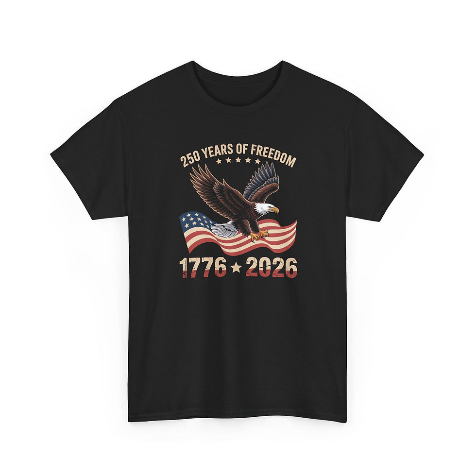 Thumbnail: 250 Years of Freedom 1776–2026" American Eagle Flag Independence Day Tee