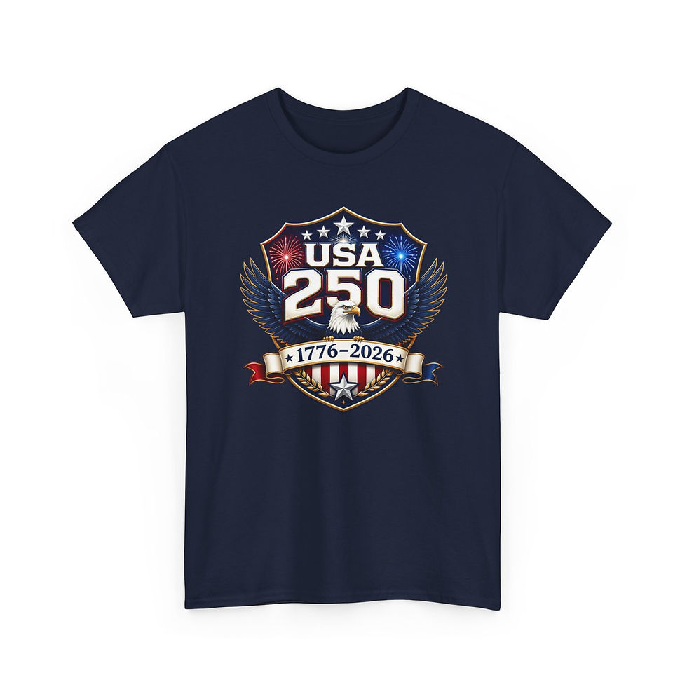 Thumbnail: USA 250 Shield T-Shirt – 1776–2026 250th Anniversary Patriotic Tee
