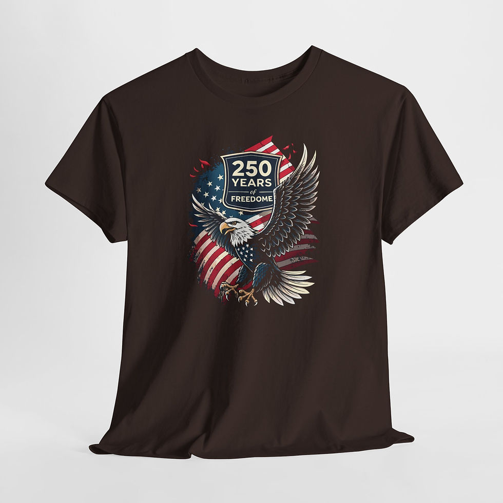 Thumbnail: Patriotic Eagle T‑Shirt — "250 Years Freedom" American Flag Graphic