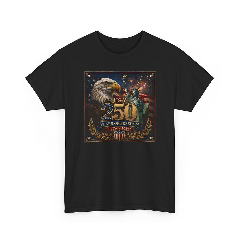 Thumbnail: 250 Years of Freedom Eagle Tee — American Independence Anniversary T-Shirt