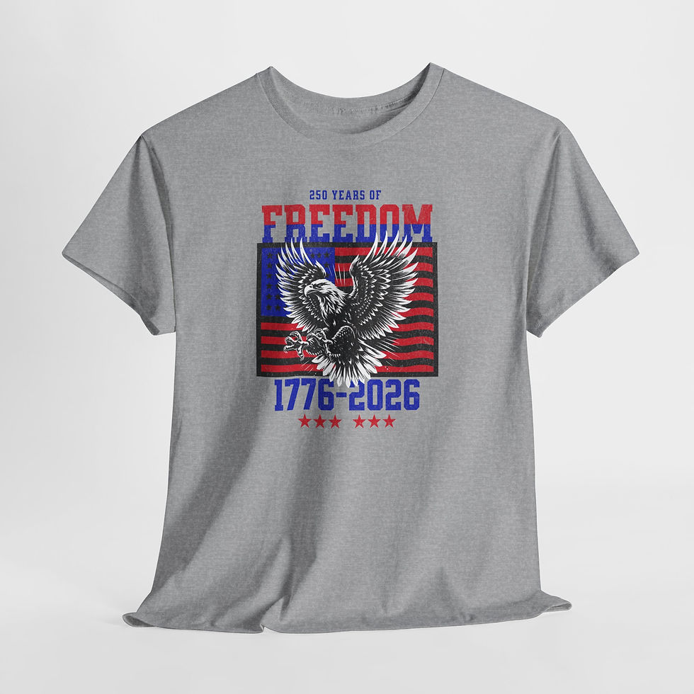 Thumbnail: Freedom Eagle T-Shirt — 1776–2026 Patriotic American Flag Tee