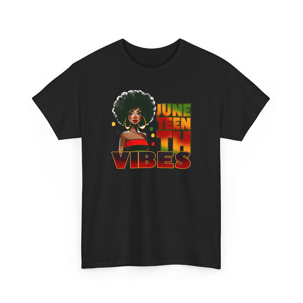 Thumbnail: Juneteenth Vibes T-Shirt — Afrocentric Juneteenth Celebration Tee