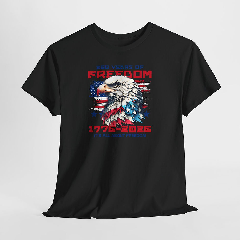 Thumbnail: Freedom Eagle T-Shirt - 250 Years of Freedom 1776-2026 Patriotic Tee