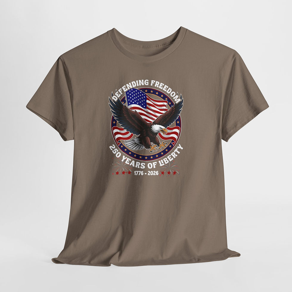 Thumbnail: Defending Freedom 250 Years of Liberty Eagle-Patriotic 1776–2026 Anniversary Tee