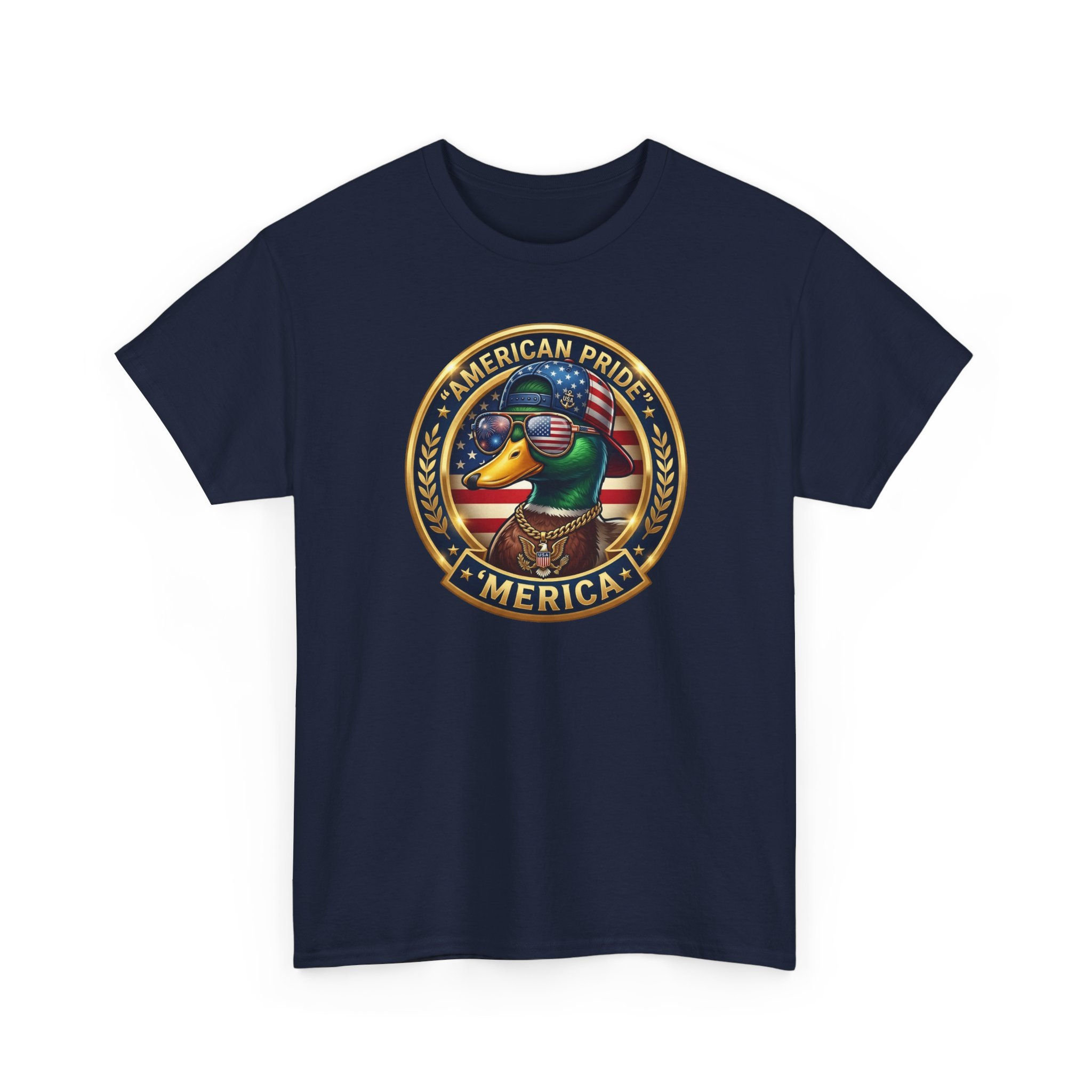 Merica Duck T-Shirt — 'American Pride' Patriotic Duck Graphic Tee