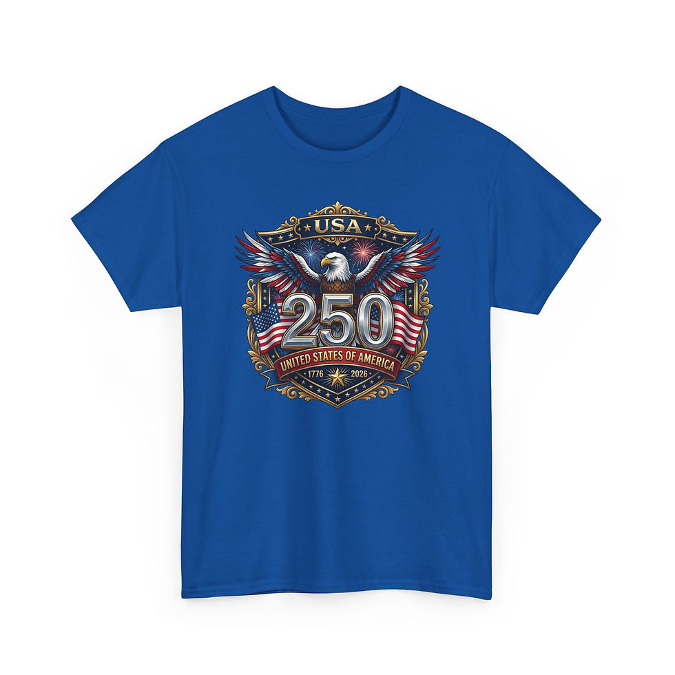 Thumbnail: USA 250 Anniversary Eagle T-Shirt — Patriotic Fourth of July Tee