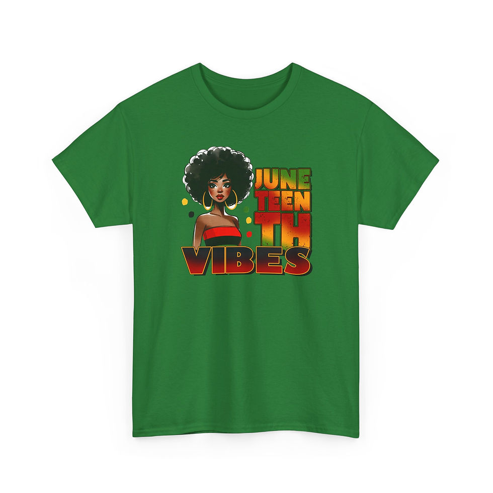 Thumbnail: Juneteenth Vibes T-Shirt — Afrocentric Juneteenth Celebration Tee