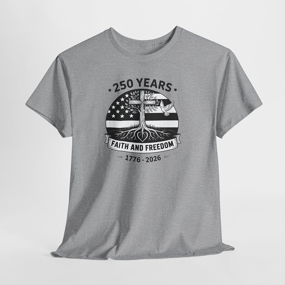 Thumbnail: 250 Years: Faith & Freedom Patriotic T-Shirt (1776–2026)