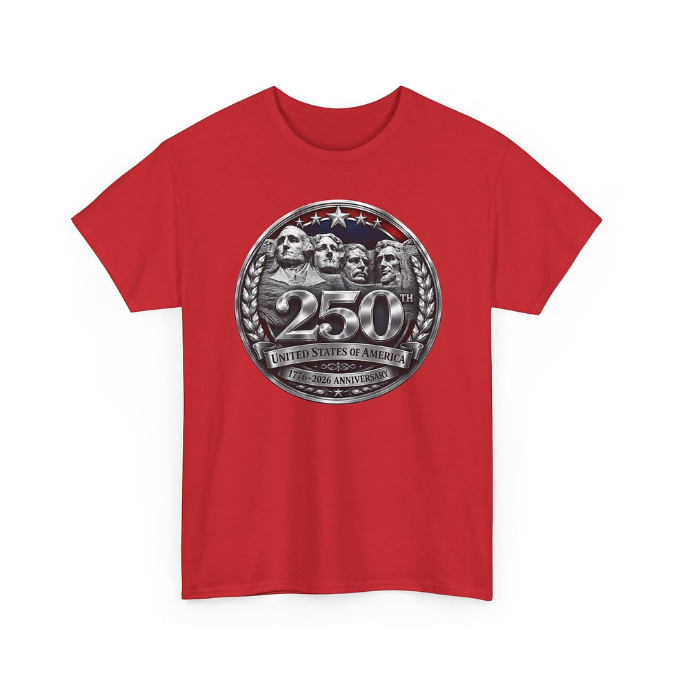Thumbnail: Mount Rushmore 250th Anniversary T-Shirt — Patriotic Coin Design Tee