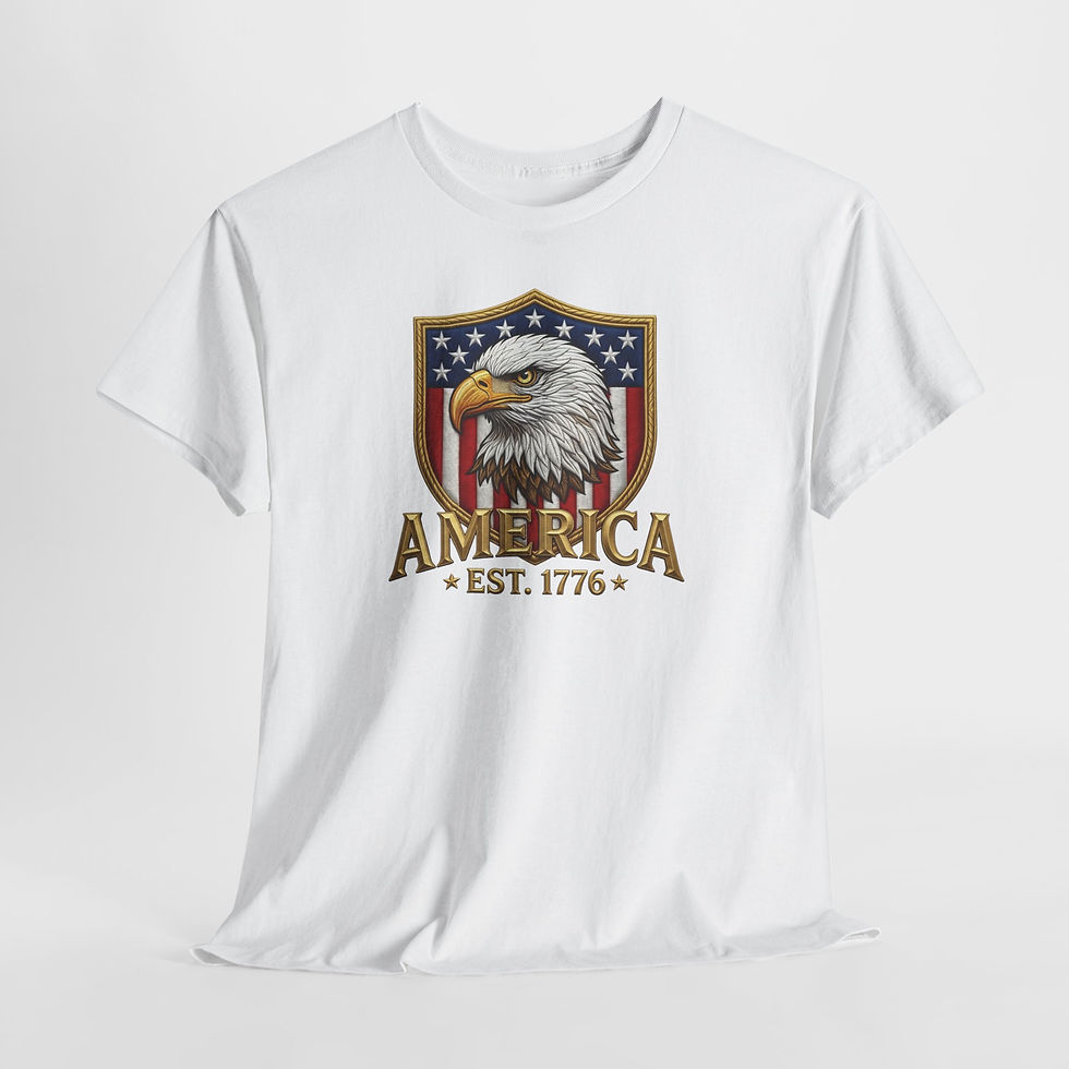 Thumbnail: America Eagle Shield T-Shirt — "America Est. 1776" Patriotic Tee