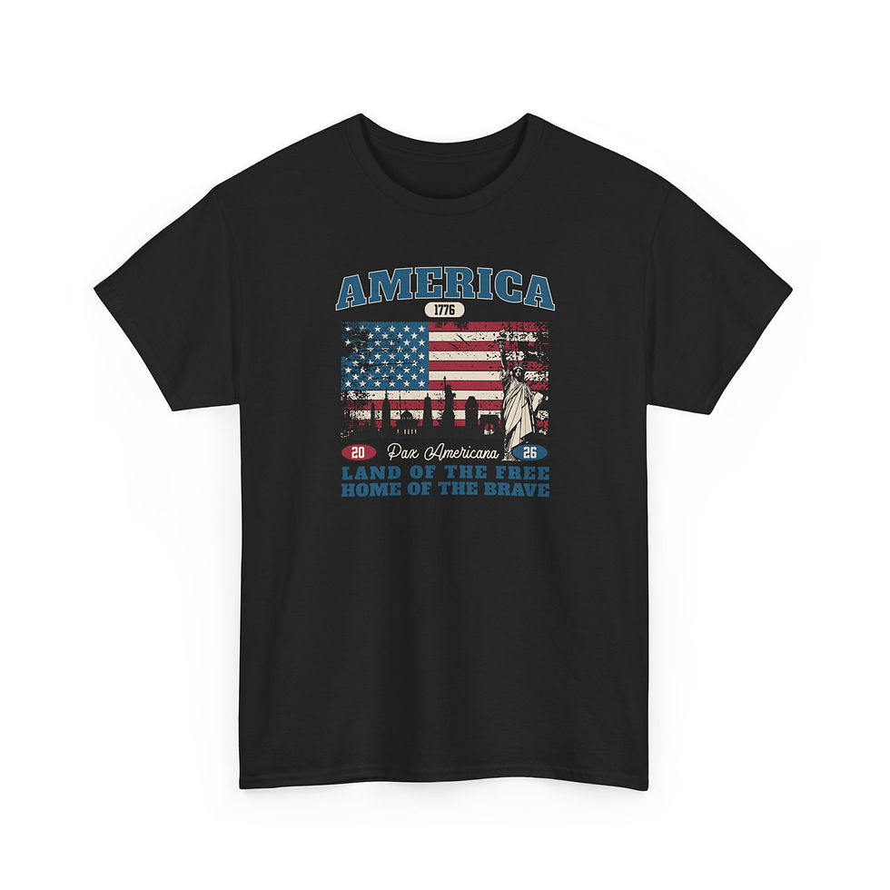 Thumbnail: America Flag Tee – "Land of the Free, Home of the Brave" Patriotic T-Shirt