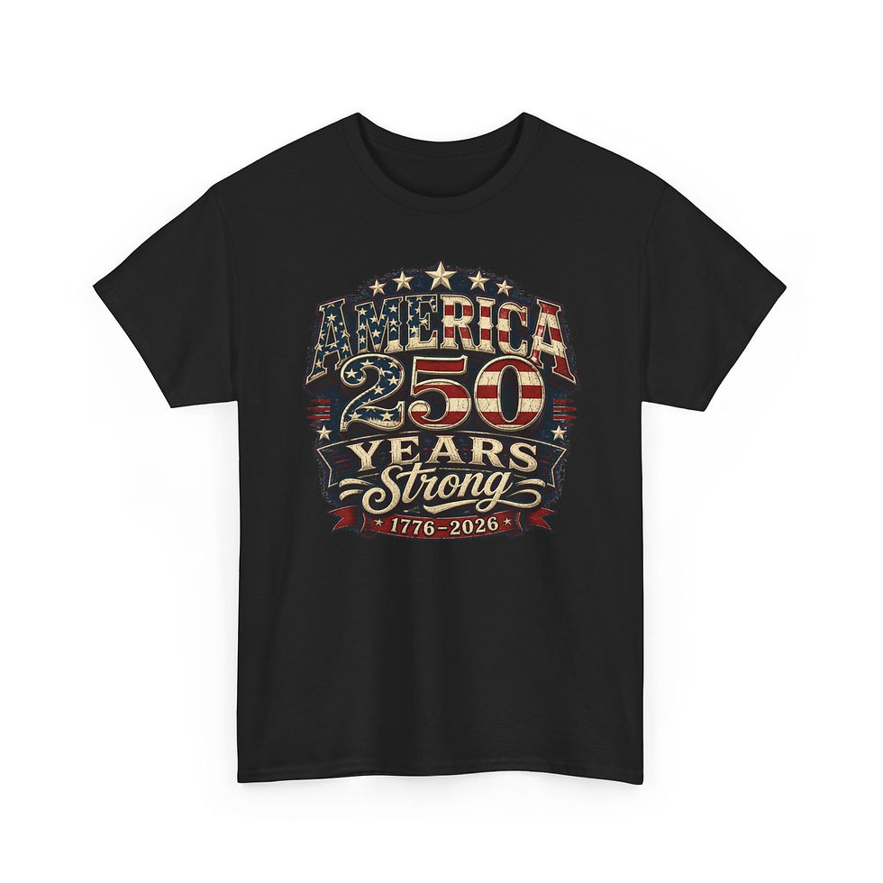 Thumbnail: America 250 Years Strong T-Shirt — 1776–2026 Patriotic Independence Day Tee