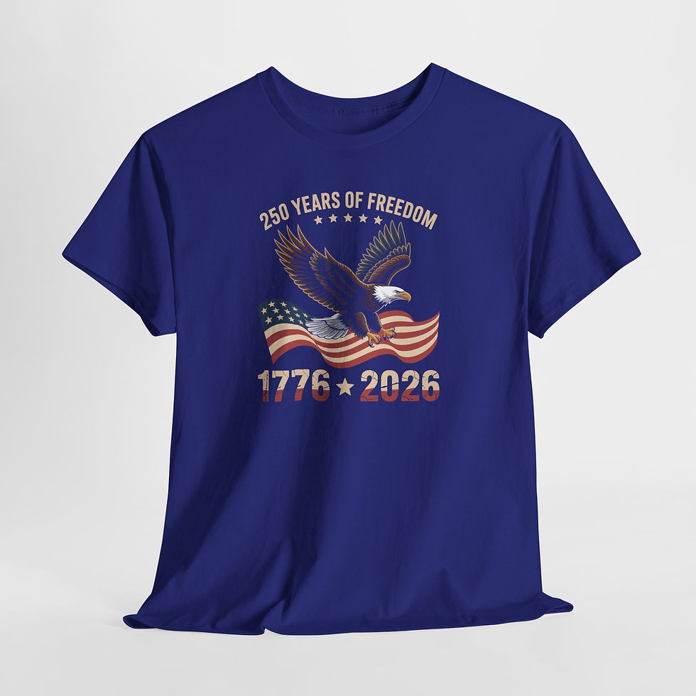 Thumbnail: 250 Years of Freedom 1776–2026" American Eagle Flag Independence Day Tee