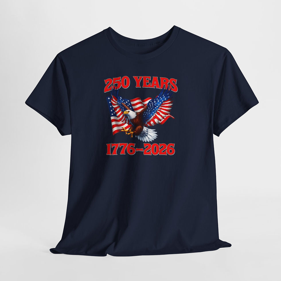 Thumbnail: 250 Years 1776–2026 Eagle-American Flag Patriotic Tee for Independence Day