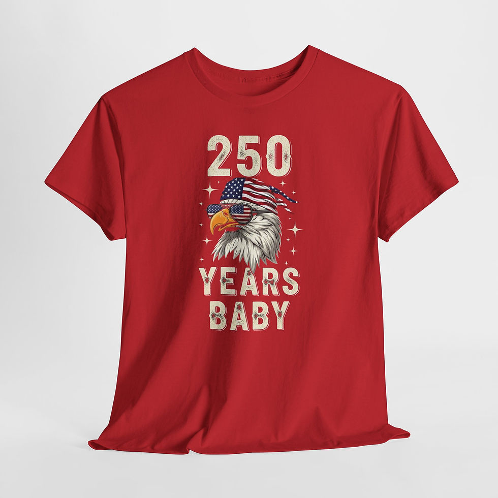 Thumbnail: 250 Years Baby T-Shirt — Patriotic American Eagle Independence Tee
