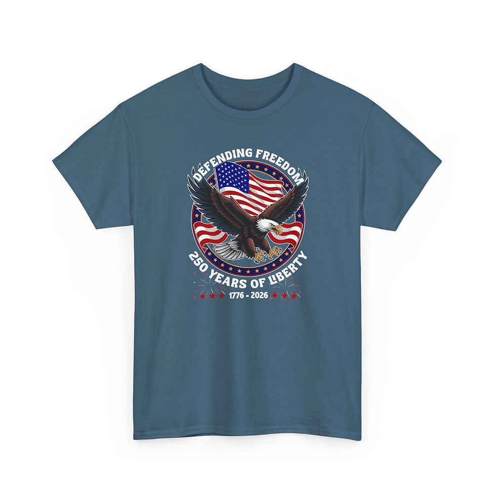 Thumbnail: Defending Freedom 250 Years of Liberty Eagle-Patriotic 1776–2026 Anniversary Tee