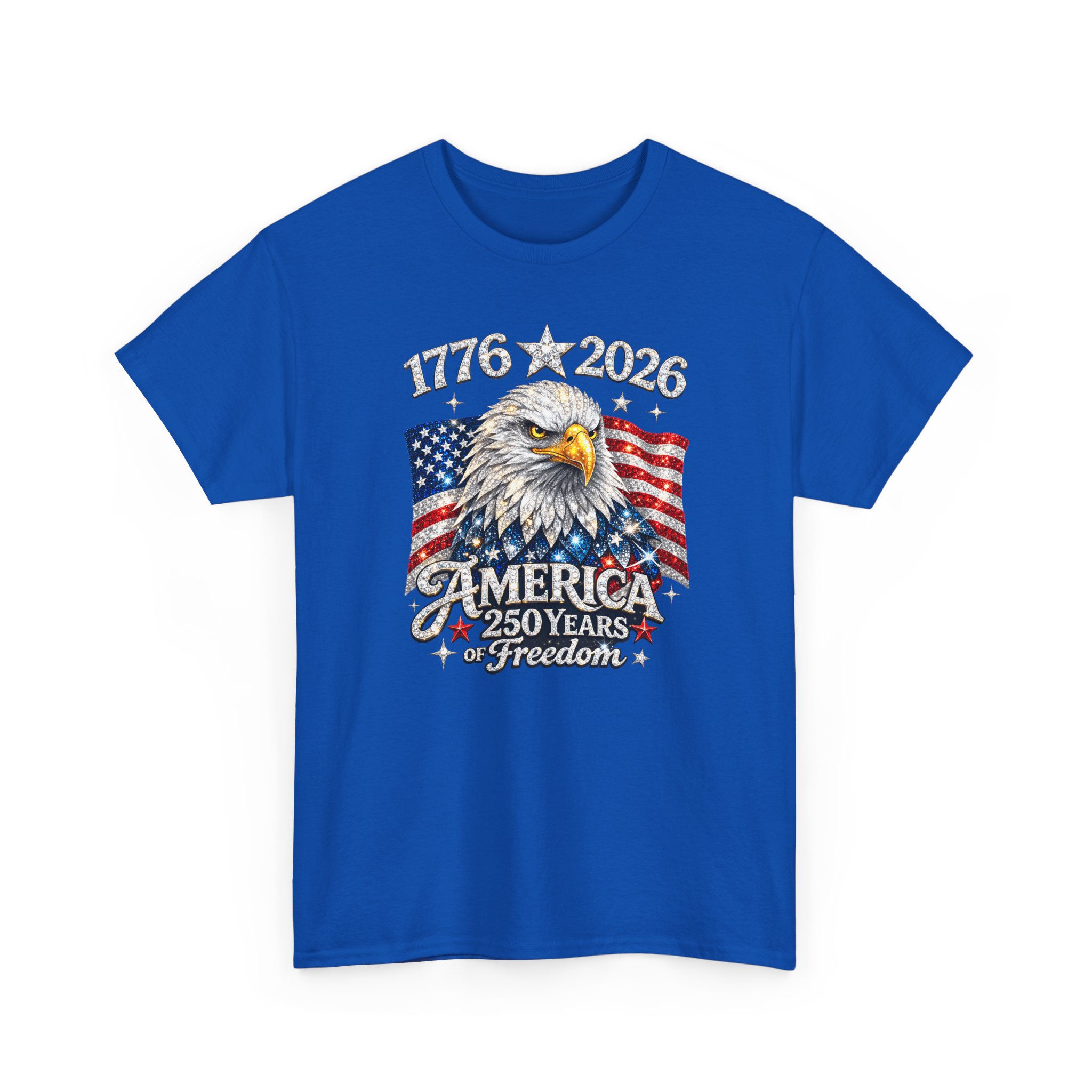 T-Shirt — "1776–2026 America: 250 Years of Freedom" Patriotic Eagle Tee