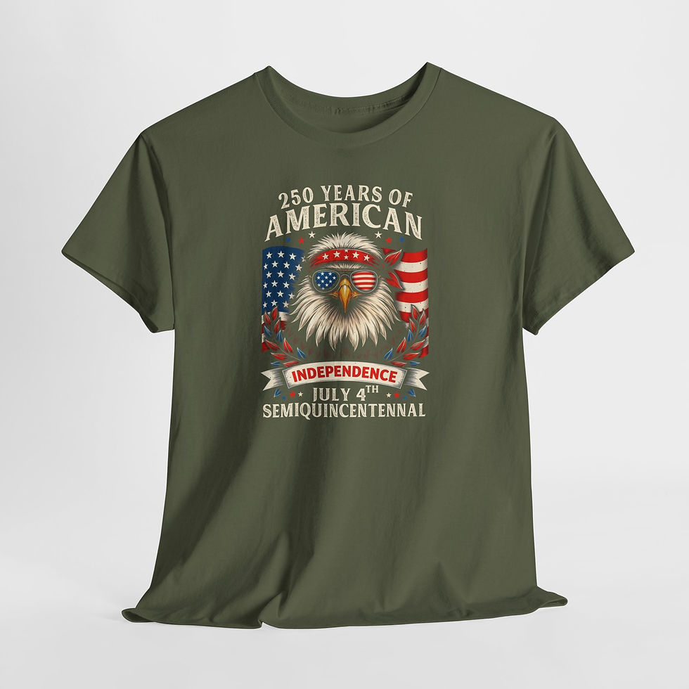 Thumbnail: Semiquincentennial Eagle Independence-250 Years of American July 4th Tee