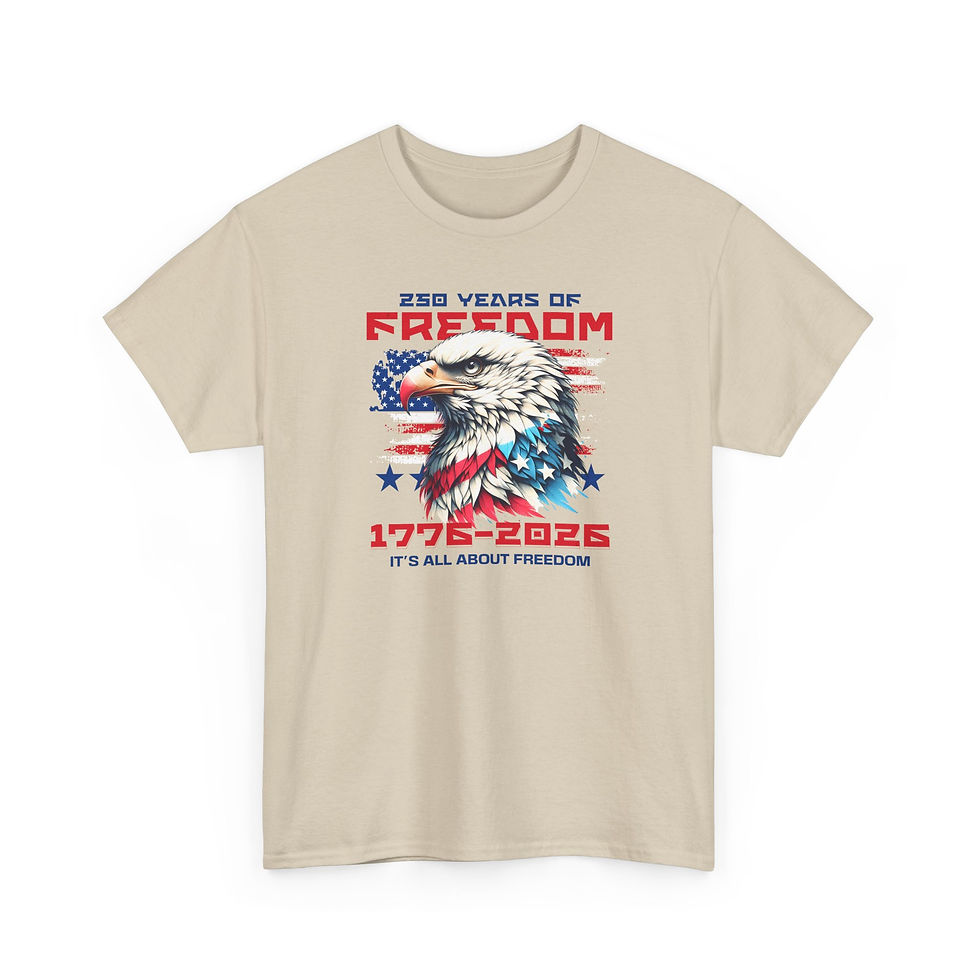 Thumbnail: Freedom Eagle T-Shirt - 250 Years of Freedom 1776-2026 Patriotic Tee