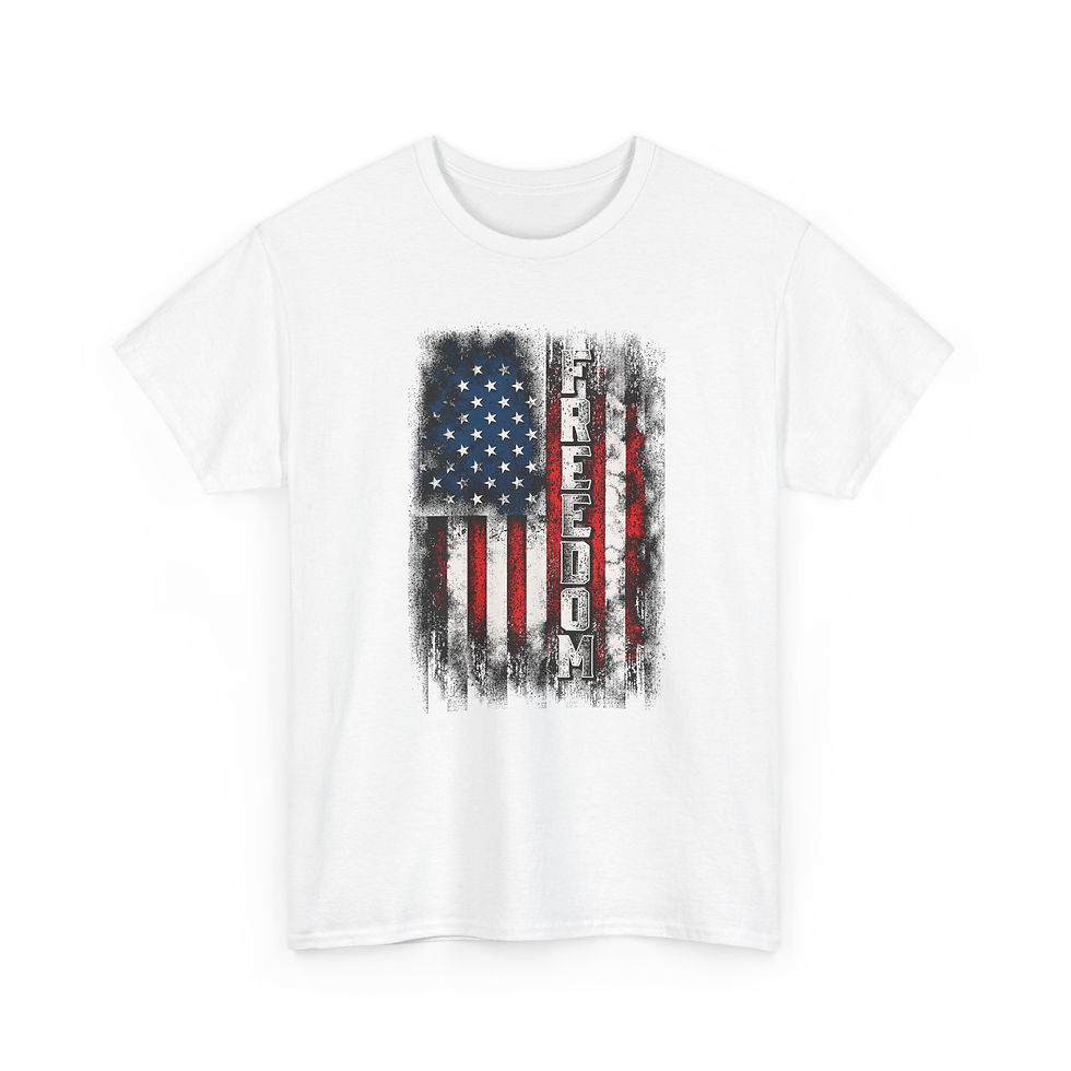 Thumbnail: Freedom American Flag T-Shirt — Distressed Patriotic Tee