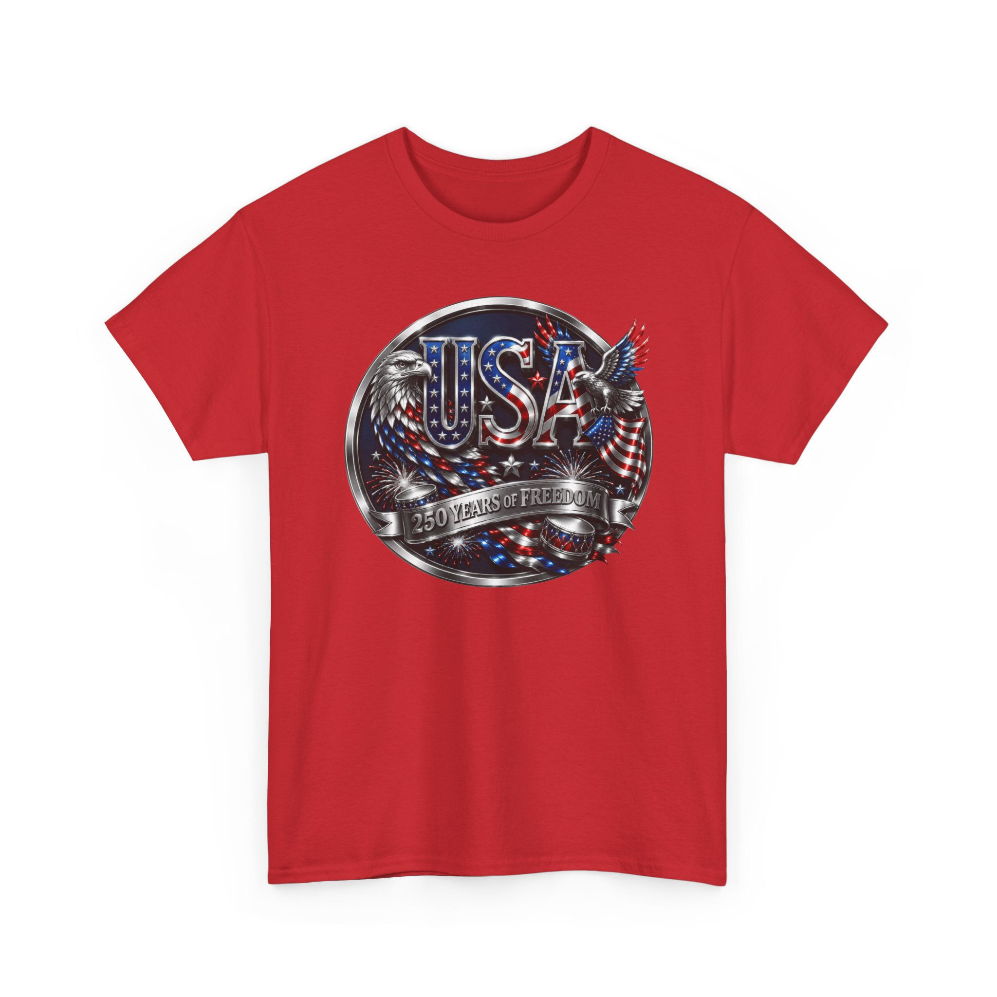 USA Flag Graphic T-Shirt — "Land of the Free" Patriotic Tee