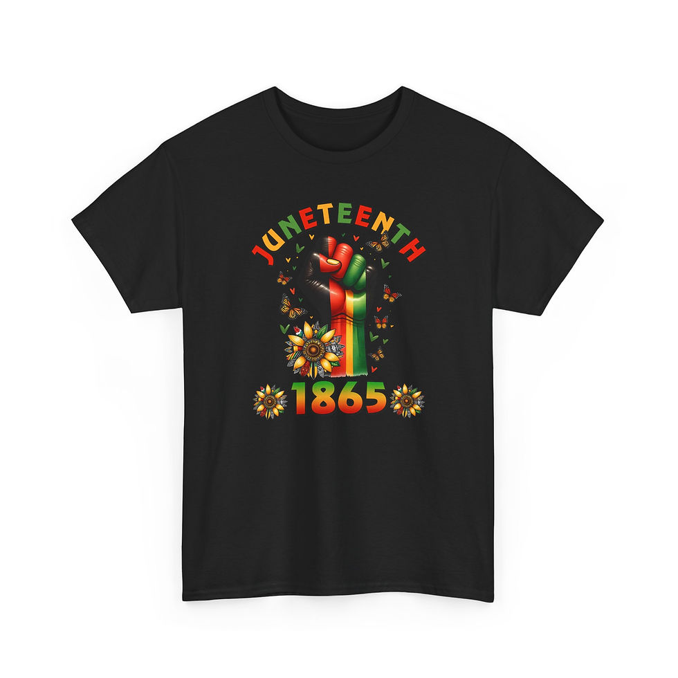 Thumbnail: Juneteenth 1865 T-Shirt — Black Power Fist Celebration Tee