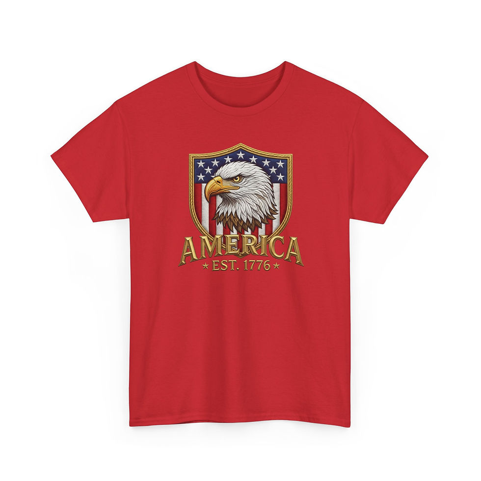 Thumbnail: America Eagle Shield T-Shirt — "America Est. 1776" Patriotic Tee