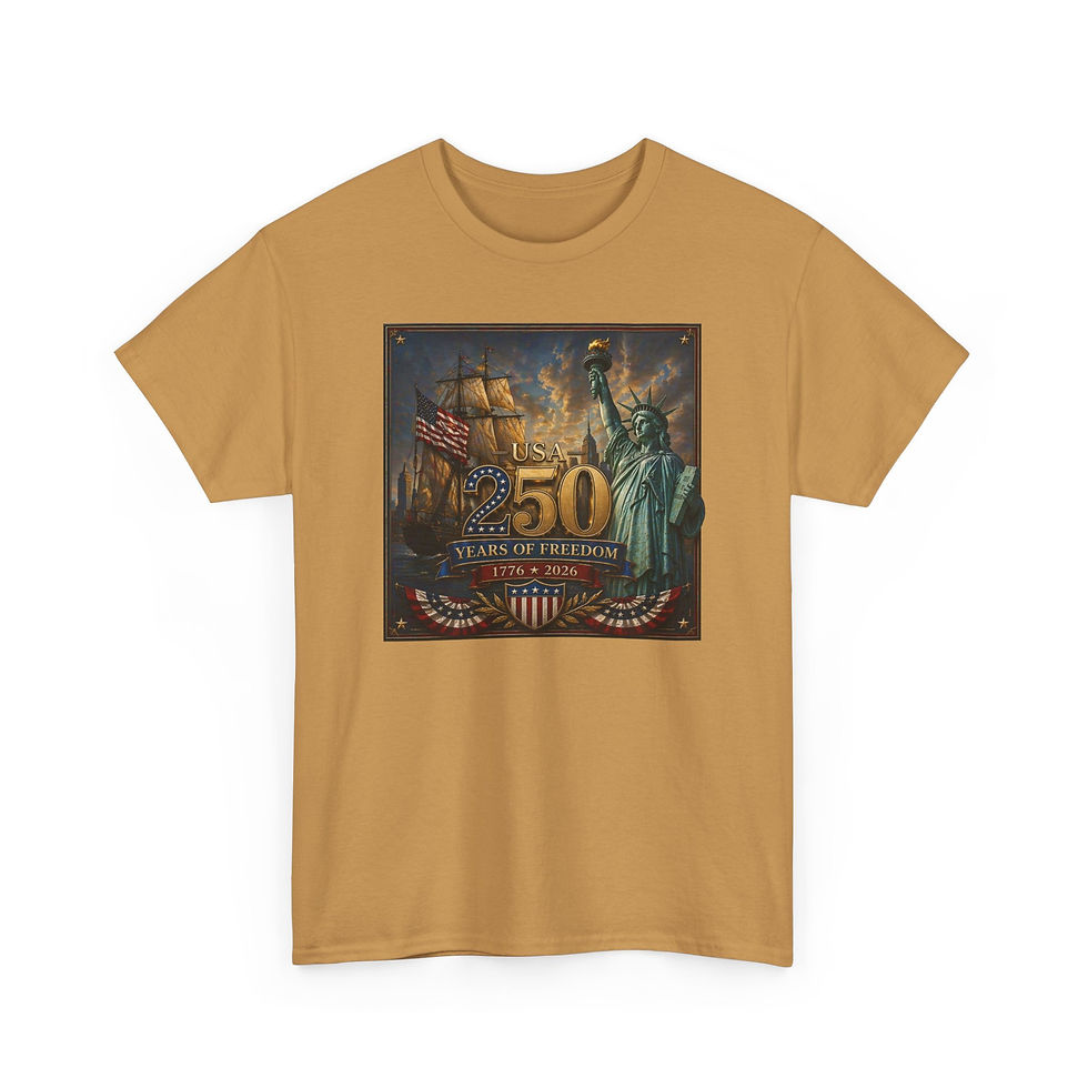 Thumbnail: 50 States of Freedom Vintage Americana Tee (Statue of Liberty & Sailing Ship)