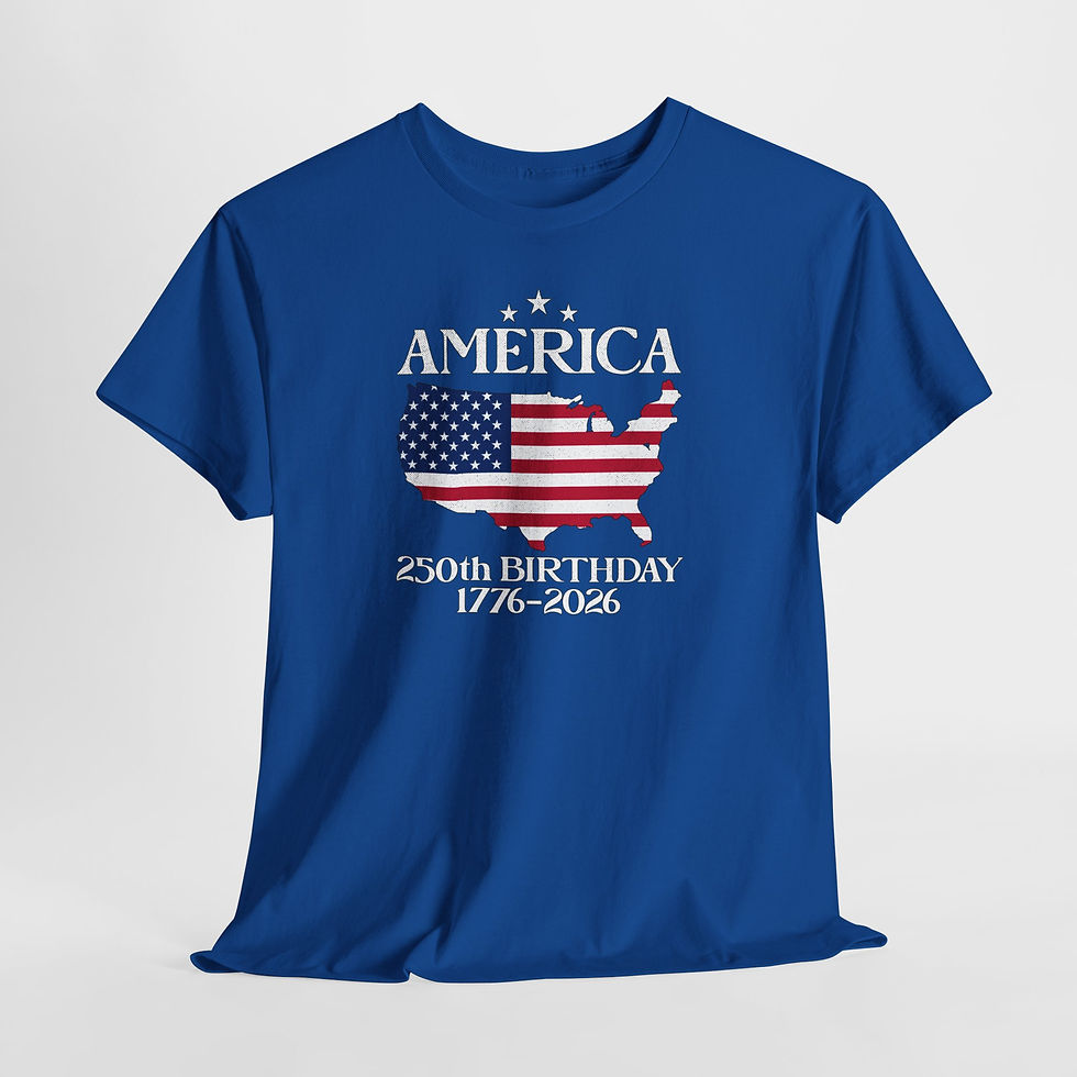 Thumbnail: America 250th Birthday T-Shirt – 1776–2026 USA Flag Map Patriotic Tee