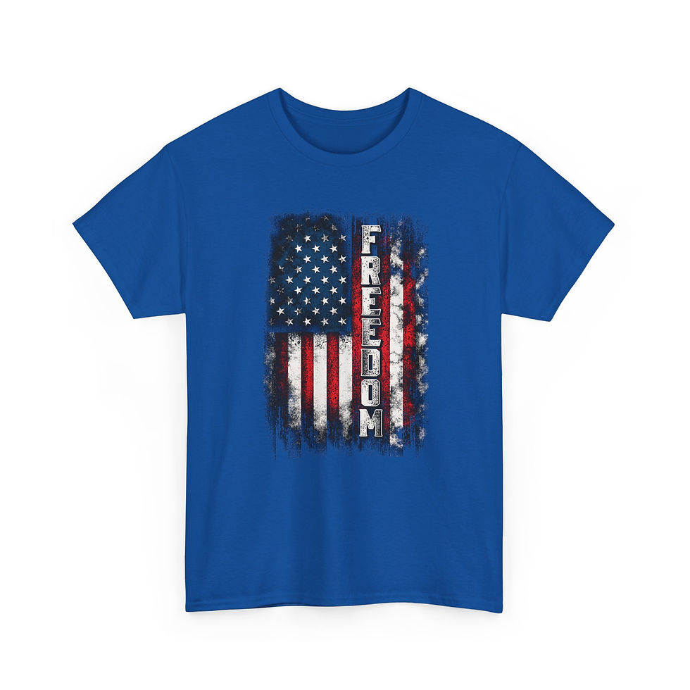 Thumbnail: Freedom American Flag T-Shirt — Distressed Patriotic Tee
