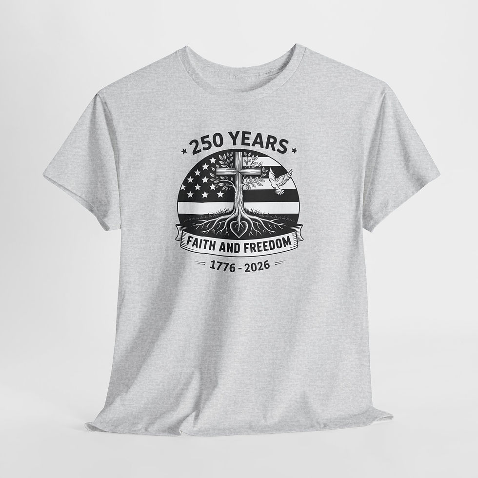 Thumbnail: 250 Years: Faith & Freedom Patriotic T-Shirt (1776–2026)