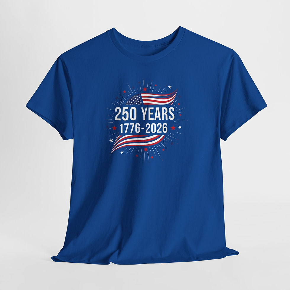 Thumbnail: 250 Years 1776–2026 T-Shirt — USA Flag 250th Anniversary Independence Day Tee