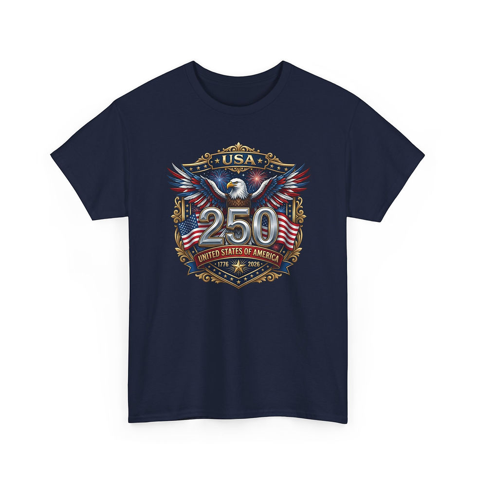 Thumbnail: USA 250 Anniversary Eagle T-Shirt — Patriotic Fourth of July Tee
