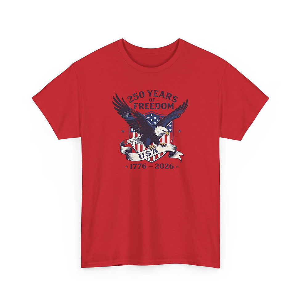 Thumbnail: 250 Years of Freedom Eagle Tee — USA 1776–2026 Patriotic T‑Shirt