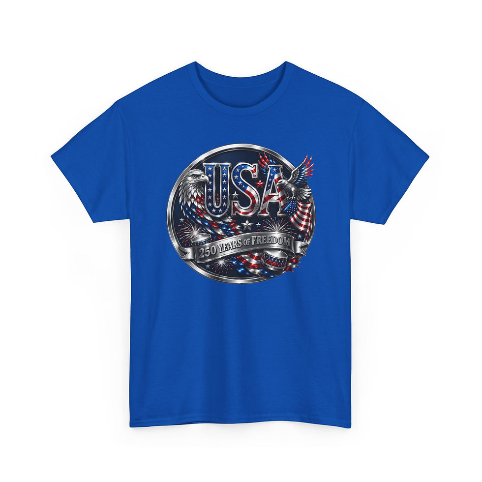 Thumbnail: USA Flag Graphic T-Shirt — "Land of the Free" Patriotic Tee