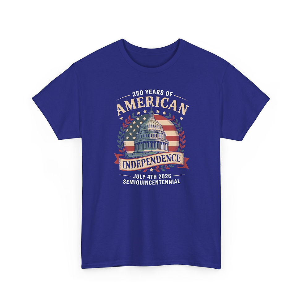 Thumbnail: 250 Years of American Independence-July 4th 2026 Semiquincentennial T-Shirt