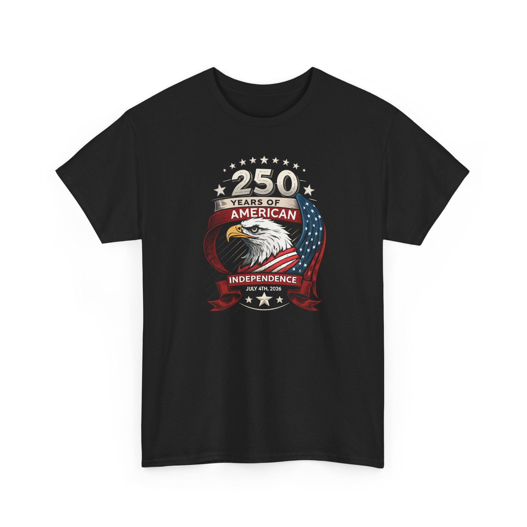 250 Years of American Independence Eagle-Patriotic 4th of July Tee