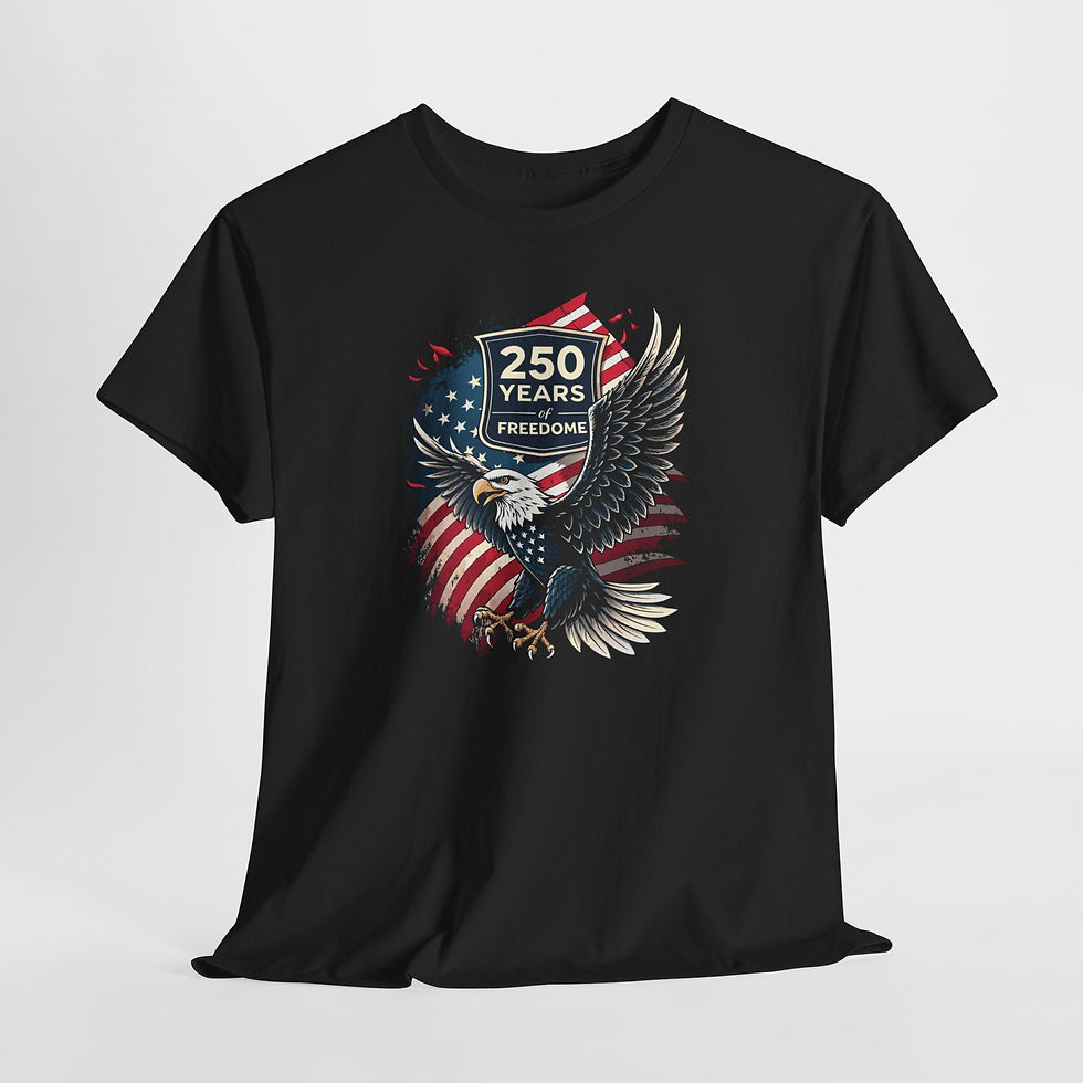 Thumbnail: Patriotic Eagle T‑Shirt — "250 Years Freedom" American Flag Graphic