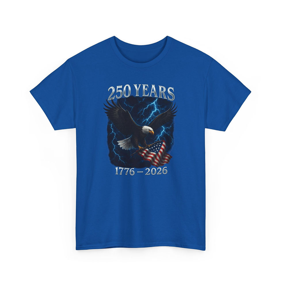 Thumbnail: 250 Years Eagle T-Shirt – 1776–2026 American Flag Anniversary Tee