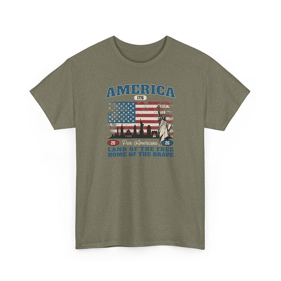 Thumbnail: America Flag Tee – "Land of the Free, Home of the Brave" Patriotic T-Shirt