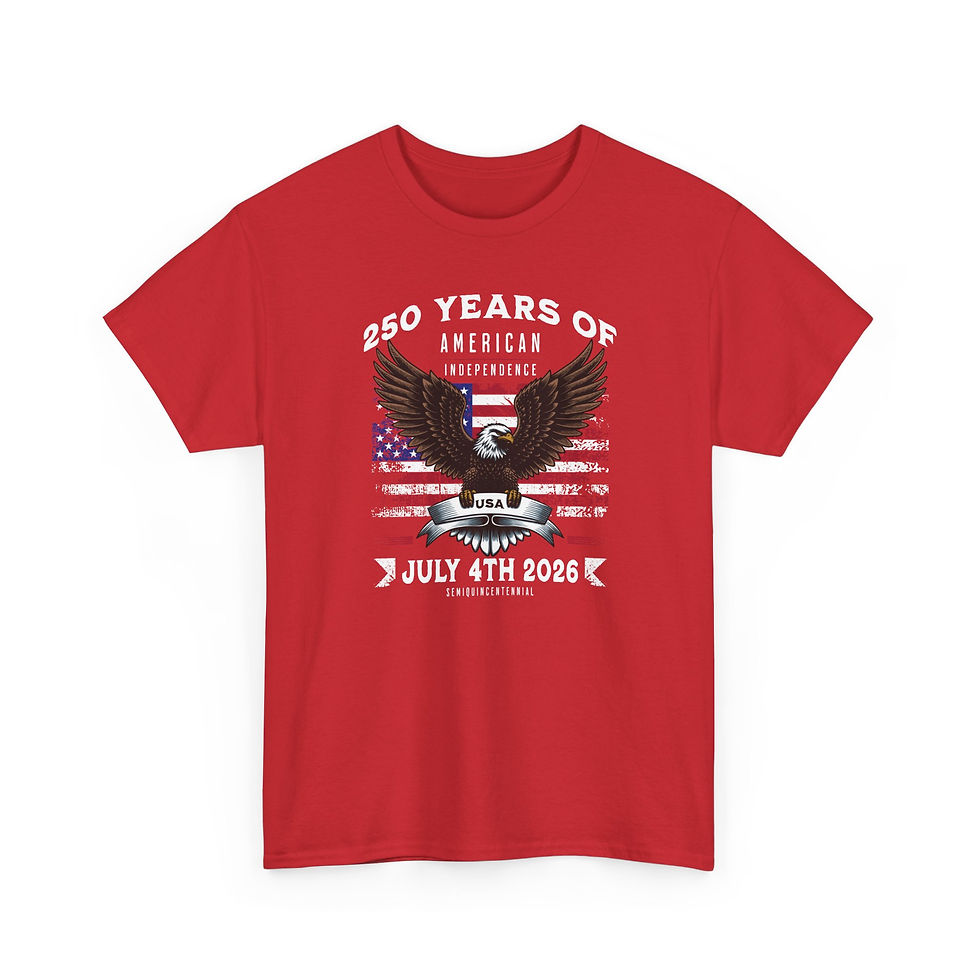 Thumbnail: July 4th 250 Years Eagle T-Shirt — American Independence 2026