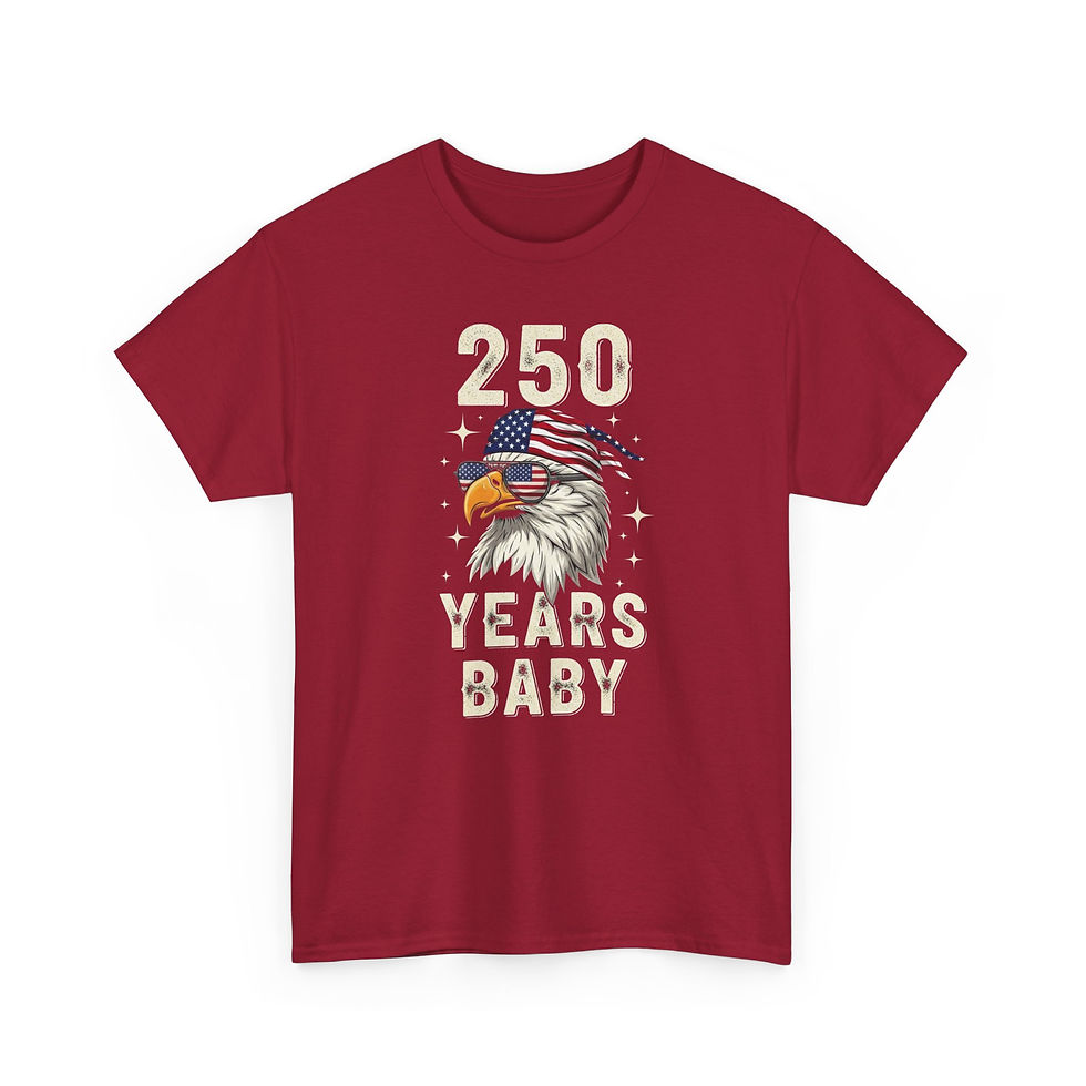 Thumbnail: 250 Years Baby T-Shirt — Patriotic American Eagle Independence Tee