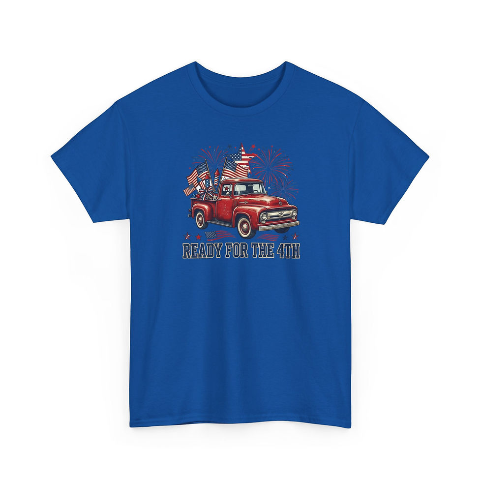 Thumbnail: Fourth of July Truck T-Shirt — "Ready for the 4th" Patriotic Fireworks Tee
